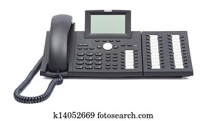 voip phone isolated on white background