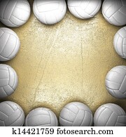 Volleyball ball and golden wall background Volleyball ball and golden wall background