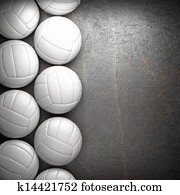 Volleyball ball and metal wall background Volleyball ball and metal wall background