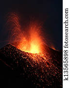 vulcão, erupting