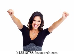 výstižný, záležitosť, woman., success.