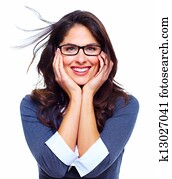 výstižný, záležitosť, woman., success.