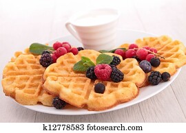 waffle with berries waffle with berries
