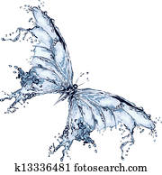 Water splash butterfly Water splash butterfly