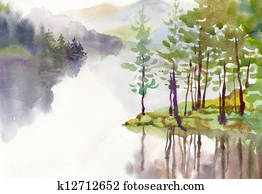 Watercolor Landscape Collection Watercolor Landscape Collection