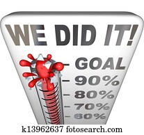 We Did It Thermometer Goal Reached 100 Percent Tally We Did It Thermometer Goal Reached 100 Percent Tally