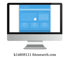Web Site, Computer Monitor on white Web Site, Computer Monitor on white