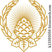 weizen, und, huepfen, gewürznelke, emblem weizen, und, huepfen, gewürznelke, emblem