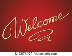 Welcome lettering Welcome lettering