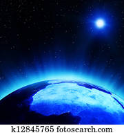 West Africa at night