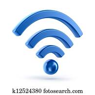 wifi (wireless network) 3d icon wifi (wireless network) 3d icon