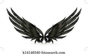 Wings black, eps10 Wings black, eps10
