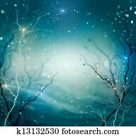Winter Nature Abstract Background. Fantasy Backdrop Winter Nature Abstract Background. Fantasy Backdrop