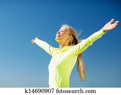 woman doing sports outdoors woman doing sports outdoors