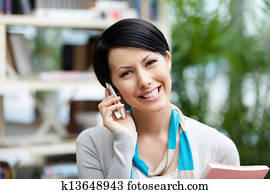 Woman talking on the mobile