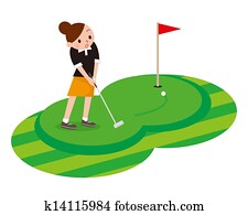 Woman to play the Golf Woman to play the Golf