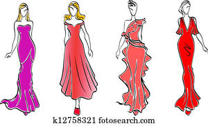 Womens in evening dresses Womens in evening dresses