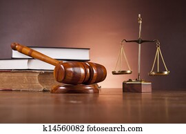 Wooden desk in a law firm Wooden desk in a law firm