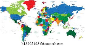 World map-countries World map-countries