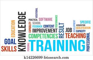 wort, wolke, -, training