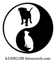 Yin Yang Dog Cat Yin Yang Dog Cat