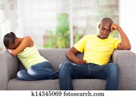 young african couple having conflict young african couple having conflict