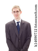 Young male business person representing business concern