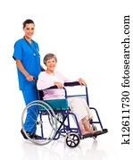 young nurse and senior patient 