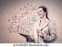 Young woman with ipad in hands Young woman with ipad in hands