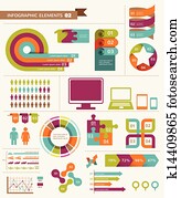 zivel, a, icons, od, infographics