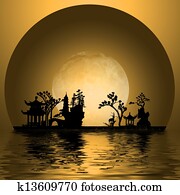 ásia, paisagem ásia, paisagem