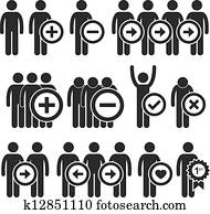 ügy, emberi találékonyság, pictogram