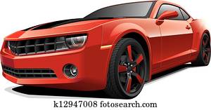 אדום, שריר, מכונית