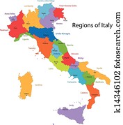 איטליה, מפה