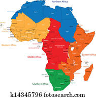 אפריקה, מפה