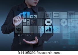 אתר אינטרנט, מעצב, לעבוד, עם, ה, מחשב חדש, מימשק, כפי, עצב, מושג