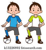 בחור משחק כדורגל