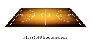 דוגמה, של, כדור סל, court.