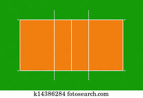 דוגמה, של, כדור עף, חזר