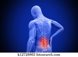 דיגיטלי, כחול, בן אנוש, לשפשף, הבלט, אדום, יותר כאב של גב נמוך