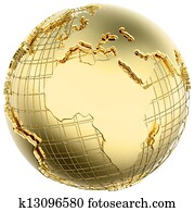 הארק, ב, זהב, מתכת, הפרד, (africa/europe)