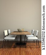 חלק, ה, מודרני, חדר אוכל