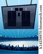 חלקלקה של הוקי של הקרח