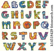 חתול, אלפבית