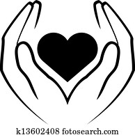 ידיים, להחזיק, לב