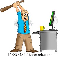 כועס, משתמש של מחשב