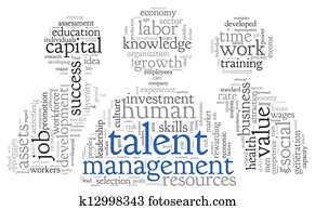 כישרון, ניהול, ב, מילה, פתק, ענן