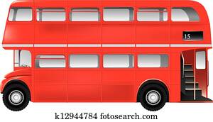 לונדון, סמל, -, אדום, אוטובוס, -, הפרד