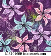 לחזור על, סגול, תבנית פרחונית