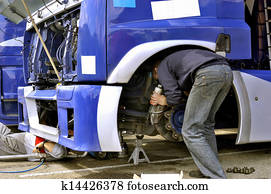 מכני, עזרה, של, a, משאית, של, רוץ